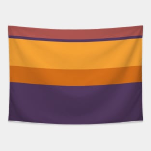 An occassional harmony of Old Heliotrope, Dark Mauve, Giant'S Club, Brownish Orange and Mango stripes. Tapestry