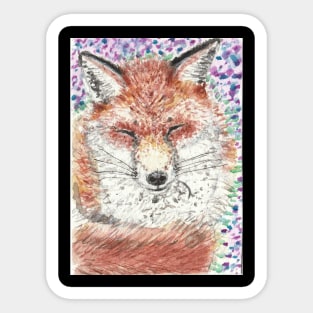 Flirty Female Red Fox - Die-Cut Sticker