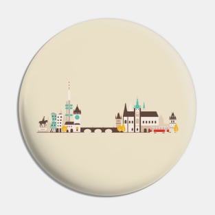 Prague skyline Pin