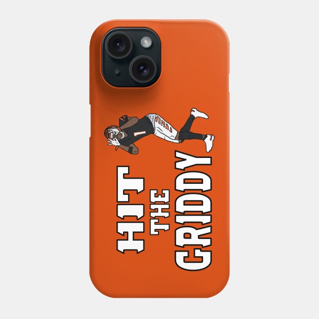 Ja'Marr Chase Hit The Griddy (Style 2) Phone Case by rattraptees