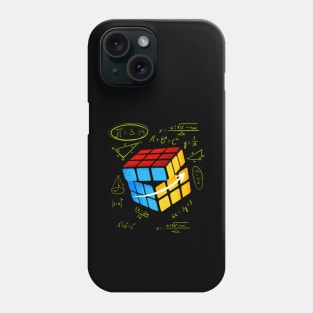 Rubics cube Pythagorean maths formulas and equations Phone Case