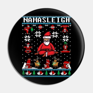 Namasleigh Yoga Funny Christmas Sweater Pin