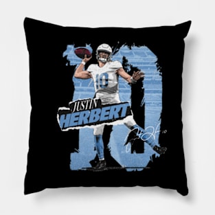 Justin Herbert Los Angeles C Rough Pillow