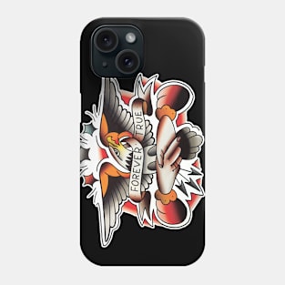 Forever True Friendship Eagle Tattoo Design Phone Case