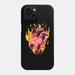 Hearth on Fire emoji Phone Case