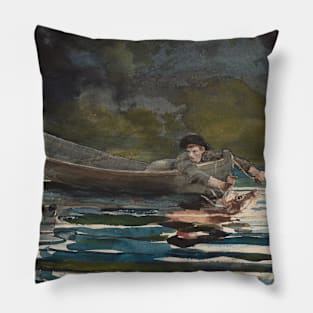 Sketch for Hound and Hunter by Winslow Homer Pillow