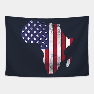 Black History Month Africa America grunge style design Tapestry