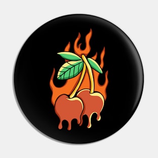 Apple on Fire Pin