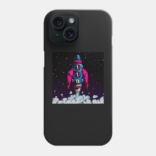 Rocket in space Phone Case