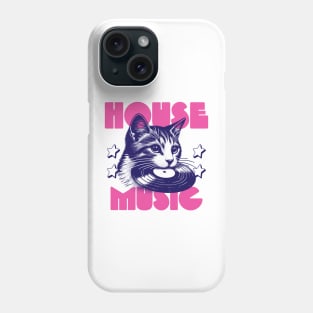 HOUSE MUSIC  - Cat Bite Vinyl (pink/navy) Phone Case