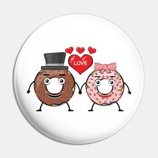 Doughnut Couple Pin