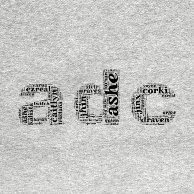 Discover Adc Typography - League Of Legends - T-Shirt