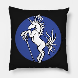 Royal Unicorn — Inktober Unicorn illustration series Pillow