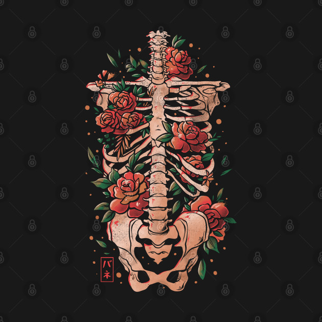 Bones and Flowers - Skull Colors Gift by eduely