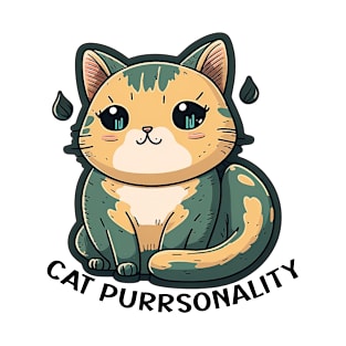 Cat Personality Cat Illustration Cat Purrsonality T-Shirt