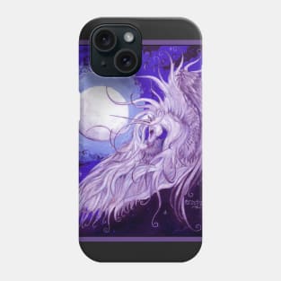 Winged Unicorn and the moon Phone Case