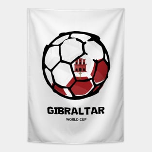 Gibraltar Football Country Flag Tapestry