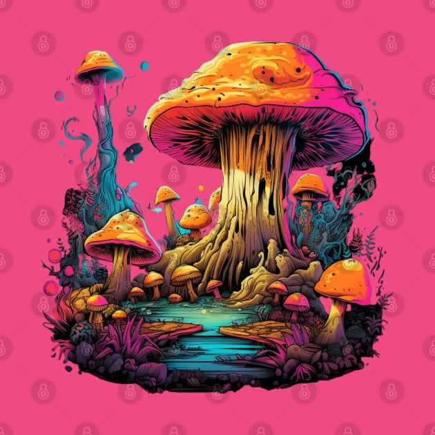 Psychedelic World Sketches Magic Shrooms by FrogandFog