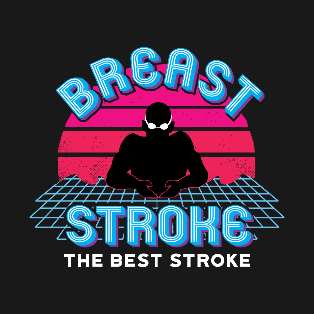 Retro Breaststroke Swim Fan Retro Swim Team by atomguy