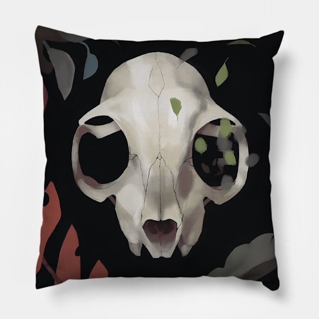 Skull Pillow by RainbowLithium