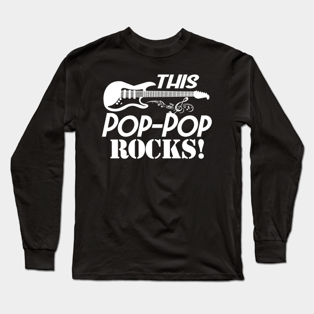 Mens This Grandpa Shirt - Guitar Rock n Roll Funny Gift Pop-Pop - Mens This Grandpa Rocks - Long Sleeve T-Shirt |