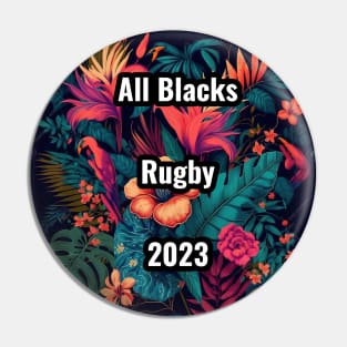 Cool All Blacks Rugby design Pin