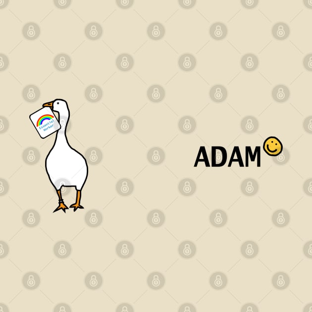 Goose Steals Adam Essential Worker Rainbow Card by ellenhenryart