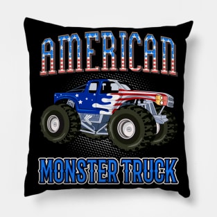 American Monster Truck Pillow