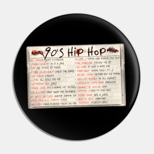 90s Hip Hop Tape Cassette Pin