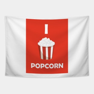 Funny design saying I Popcorn, Poppin' Dreams Cinema, Cute & Crunchy Popcorn Bliss Tapestry