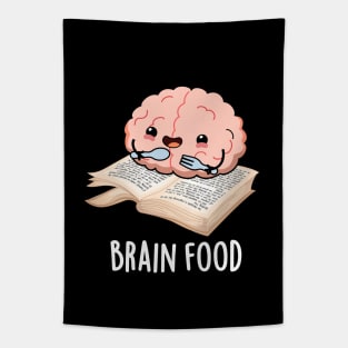 Brain Food Cute Anatomy Pun Tapestry