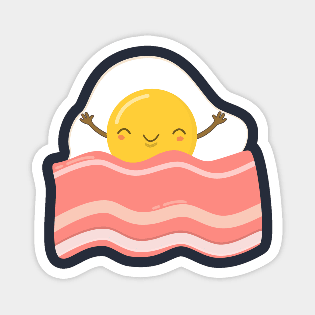 Kawaii Eggs and Bacon Magnet by happinessinatee