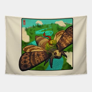 moth rider frog Tapestry