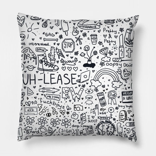 Doodles Pillow by juulsart