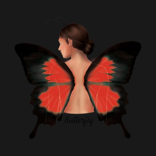 A Butterfly Fairy Red by Anicue