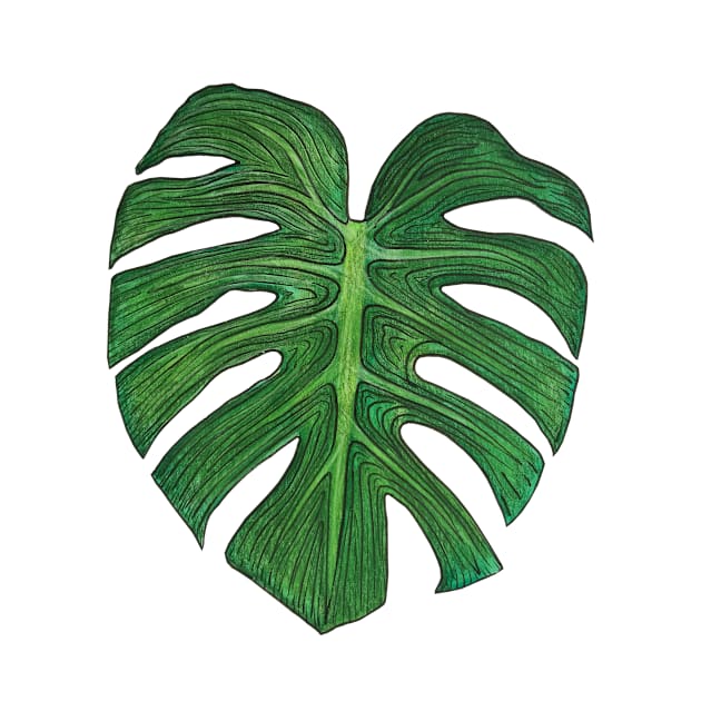 Funky Monstera Leaf by ally1021