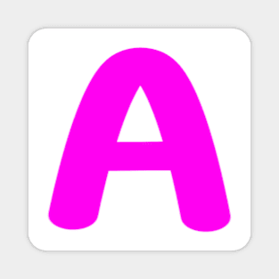 Pink Letter A Magnet