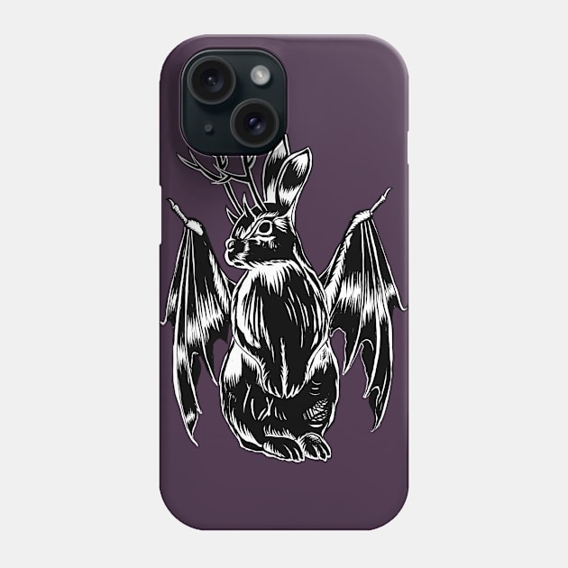 Kami with folded wings Phone Case by Black Rabbit Curiosities 