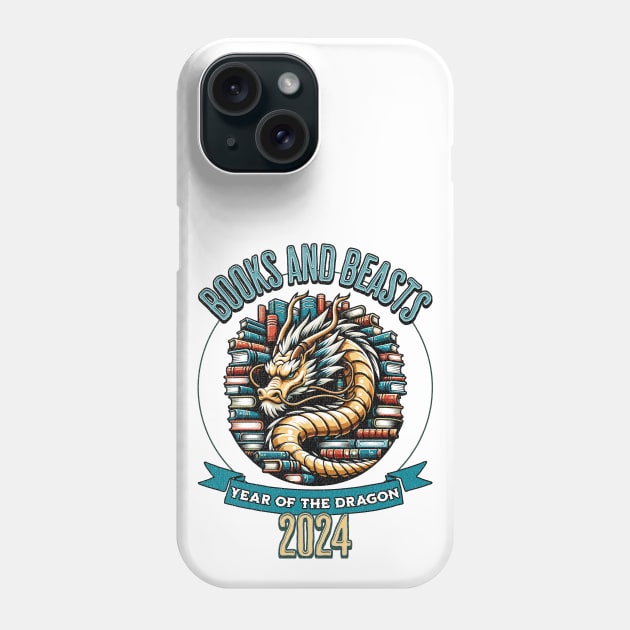 Books And Beasts - Year of the dragon - 2024 Phone Case by Quirk Print Studios 