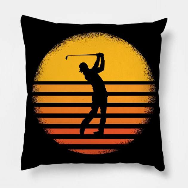 Golf vintage sport Pillow by Imutobi