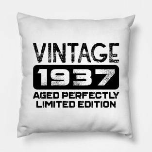 Birthday Gift Vintage 1937 Aged Perfectly Pillow