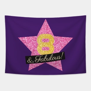 8th Birthday Gifts Women Fabulous - Pink Gold Tapestry