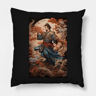 Prince of Poets Japanese Vintage Kabuki-style Art Pillow