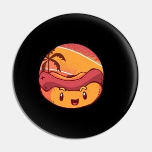 Sunset Hot Dog Pin