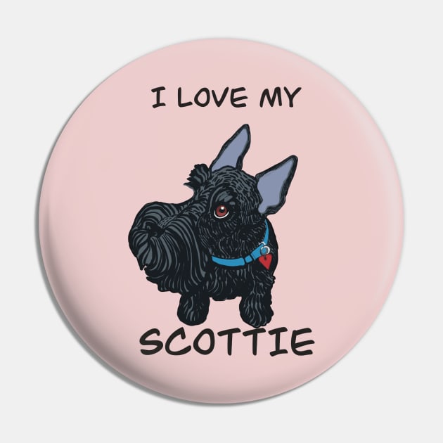 I love my scottie Pin by Janpaints