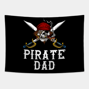 Pirate Dad Skull Tapestry