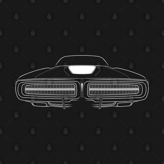 1972 Dodge Charger - front stencil, white by mal_photography