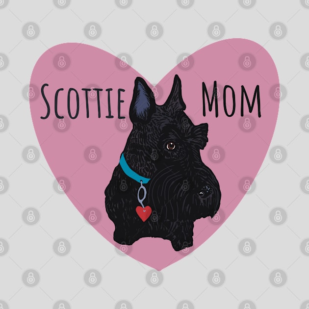 Scottie Mom Valentine by Janpaints