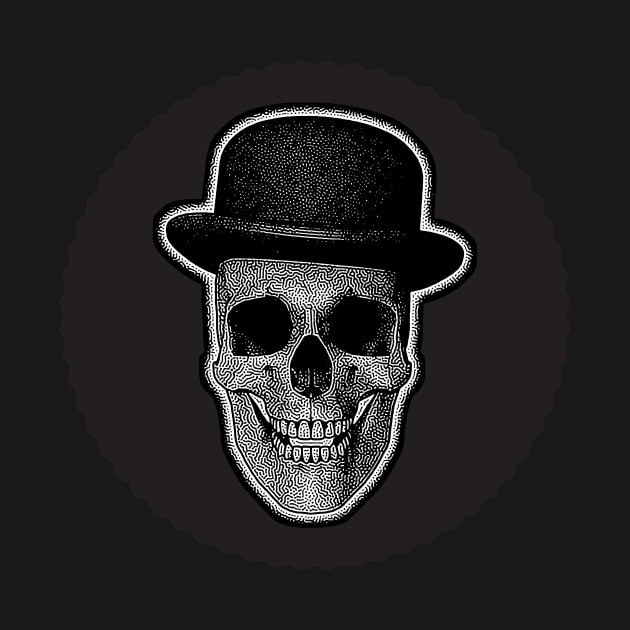 Skull with Bowler Hat by EnriqueV242