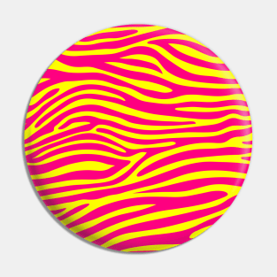 Pink and Yellow Zebra Print Pin